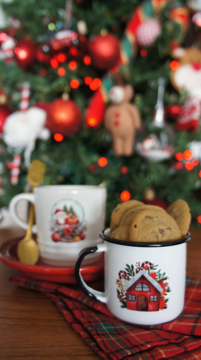Decalque natalino na caneca