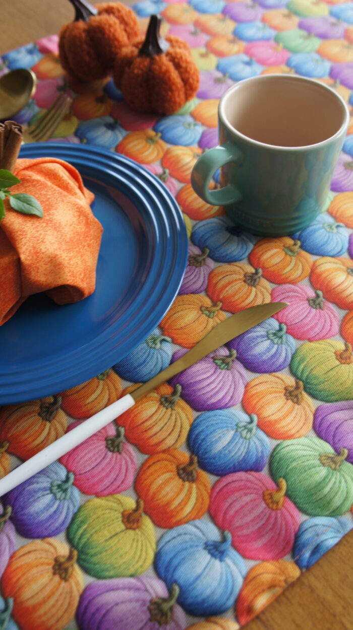 Mesa Posta de Halloween: Guardanapo em formato de Abóbora